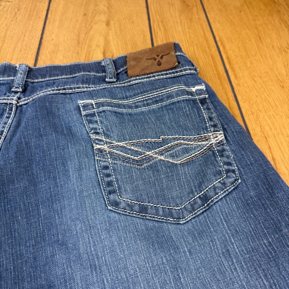 Wrangler 20X Style 42 Vintage Boot Jeans Mens 38x34 Blue Denim Western Cowboy - Picture 7 of 15
